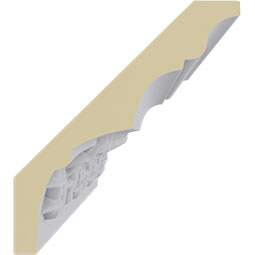 Ekena Millwork - MLD03X03X04VI - Endurathane Viceroy Crown Moulding, 3 1/2"H x 3 1/8"P x 4 5/8"F x 94 1/2"L, Factory Primed