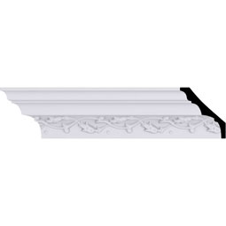 Ekena Millwork - MLD03X03X04VI - Endurathane Viceroy Crown Moulding, 3 1/2"H x 3 1/8"P x 4 5/8"F x 94 1/2"L, Factory Primed
