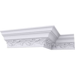 Ekena Millwork - MLD03X03X04VI - Endurathane Viceroy Crown Moulding, 3 1/2"H x 3 1/8"P x 4 5/8"F x 94 1/2"L, Factory Primed