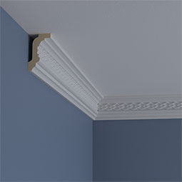 Ekena Millwork - MLD03X01X03BR - Endurathane Brightton Crown Moulding, 3 1/8"H x 1 7/8"P x 3 5/8"F x 94 1/2"L, Factory Primed