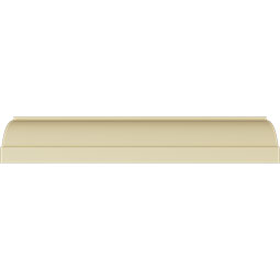Ekena Millwork - MLD03X03X04RO - Endurathane Rose Crown Moulding, 3 1/8"H x 3 1/8"P x 4 3/8"F x 94 1/2"L, Factory Primed