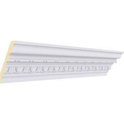 Ekena Millwork - MLD03X03X05ST - Endurathane Stockport Traditional Crown Moulding, 3 5/8"H x 3 3/8"P x 5"F x 94 1/2"L, Factory Primed