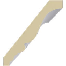 Ekena Millwork - MLD03X03X05TH - Endurathane Theia Bead and Barrel Crown Moulding, 3 3/4"H x 3 3/8"P x 5"F x 94 1/2"L, Factory Primed