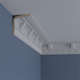 Ekena Millwork - MLD04X03X05GR - Endurathane Granada Traditional Crown Moulding, 3 3/4"H x 3 1/2"P x 5 1/8"F x 94 1/2"L, Factory Primed
