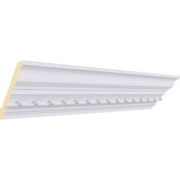Ekena Millwork - MLD03X04X05WI - Endurathane Windsor Rope Crown Moulding, 3 3/4"H x 3 7/8"P x 5 1/2"F x 94 1/2"L, Factory Primed