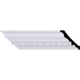 Ekena Millwork - MLD03X04X05WI - Endurathane Windsor Rope Crown Moulding, 3 3/4"H x 3 7/8"P x 5 1/2"F x 94 1/2"L, Factory Primed