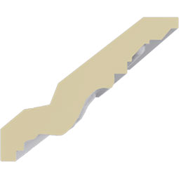 Ekena Millwork - MLD03X04X06PA - Endurathane Palmetto Crown Moulding, 3 3/4"H x 4 5/8"P x 6"F x 94 1/2"L, Factory Primed