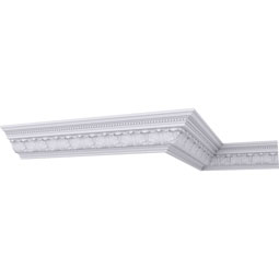 Ekena Millwork - MLD03X04X06PA - Endurathane Palmetto Crown Moulding, 3 3/4"H x 4 5/8"P x 6"F x 94 1/2"L, Factory Primed