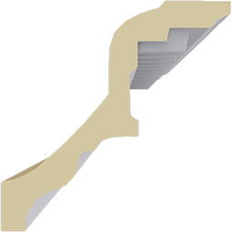 Ekena Millwork - MLD03X03X04DE - Endurathane Devon Crown Moulding, 3 3/8"H x 3 3/8"P x 4 3/4"F x 94 1/2"L, Factory Primed