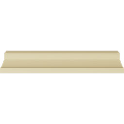 Ekena Millwork - MLD03X03X04DE - Endurathane Devon Crown Moulding, 3 3/8"H x 3 3/8"P x 4 3/4"F x 94 1/2"L, Factory Primed