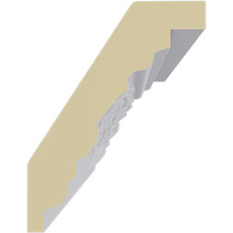 Ekena Millwork - MLD03X02X04DA - Endurathane Dauphine Crown Moulding, 3 1/4"H x 2 1/2"P x 4 1/8"F x 94 1/2"L, Factory Primed