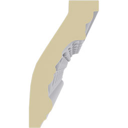 Ekena Millwork - MLD03X02X04HA - Endurathane Hampshire Crown Moulding, 3 7/8"H x 2 1/8"P x 4 1/2"F x 94 1/2"L, Factory Primed