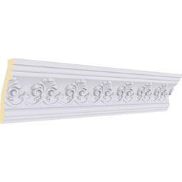 Ekena Millwork - MLD03X02X04HA - Endurathane Hampshire Crown Moulding, 3 7/8"H x 2 1/8"P x 4 1/2"F x 94 1/2"L, Factory Primed