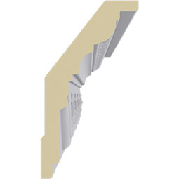 Ekena Millwork - MLD03X02X04AL - Endurathane Alexandria Crown Moulding, 3 7/8"H x 2 1/8"P x 4 3/8"F x 94 1/2"L, Factory Primed