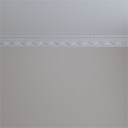 Ekena Millwork - MLD03X02X04AL - Endurathane Alexandria Crown Moulding, 3 7/8"H x 2 1/8"P x 4 3/8"F x 94 1/2"L, Factory Primed