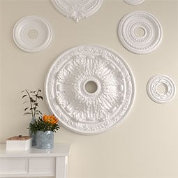 Ekena Millwork - CM30FL_P - Endurathane Flagstone Ceiling Medallion, 30"OD x 3 7/8"ID x 3 1/4"P (Fits Canopies up to 3 7/8")