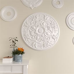 Ekena Millwork - CM31BA_P - Endurathane Baile Ceiling Medallion, 31 1/4"OD x 2 1/4"P (Fits Canopies up to 6")