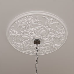 Ekena Millwork - CM31BA_P - Endurathane Baile Ceiling Medallion, 31 1/4"OD x 2 1/4"P (Fits Canopies up to 6")