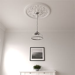 Ekena Millwork - CM32BR_P - Endurathane Bradford Ceiling Medallion, 32 5/8"OD x 2"P (Fits Canopies up to 6 5/8")