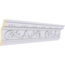 Ekena Millwork - MLD04X02X05VE - Endurathane Versailles Crown Moulding, 4 1/2"H x 2 3/8"P x 5 1/8"F x 94 1/2"L, Factory Primed