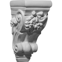 Ekena Millwork - COR04X05X09CH - Endurathane Cherry Cluster Corbel, 4 5/8"W x 5 1/2"D x 9 3/8"H, Factory Primed