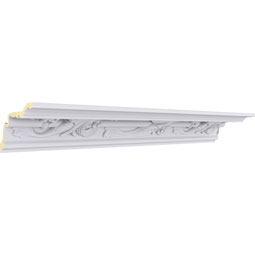 Ekena Millwork - MLD04X07X08PE - Endurathane Piedmont Moulding, 4 1/2"H x 7 1/4"P x 8 1/2"F x 94 1/2"L, Factory Primed