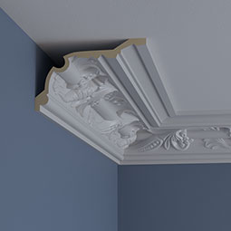 Ekena Millwork - MLD04X07X08PE - Endurathane Piedmont Moulding, 4 1/2"H x 7 1/4"P x 8 1/2"F x 94 1/2"L, Factory Primed
