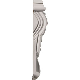 Ekena Millwork - COR04X02X15LF - Endurathane Leaf Drop Corbel, 4 7/8"W x 2 3/4"D x 15 1/4"H, Factory Primed