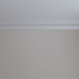 Ekena Millwork - MLD04X03X06DU - Endurathane Dublin Crown Moulding, 4 1/2"H x 3 3/4"P x 6"F x 94 1/2"L, Factory Primed