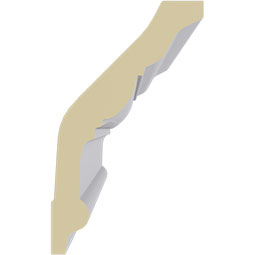 Ekena Millwork - MLD05X03X05HA - Endurathane Hampshire Traditional Crown Moulding, 5"H x 3"P x 5 7/8"F x 94 1/2"L, Factory Primed