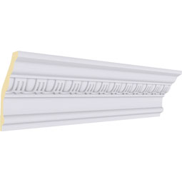 Ekena Millwork - MLD05X03X05HA - Endurathane Hampshire Traditional Crown Moulding, 5"H x 3"P x 5 7/8"F x 94 1/2"L, Factory Primed