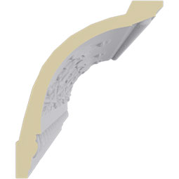 Ekena Millwork - MLD05X04X06SA - Endurathane Salem Federal Crown Moulding, 5 1/8"H x 4 1/4"P x 6 3/4"F x 94 1/2"L, Factory Primed