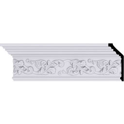 Ekena Millwork - MLD05X02X06RI - Endurathane Richmond Crown Moulding, 5 1/2"H x 2 1/4"P x 6"F x 94 1/2"L, Factory Primed