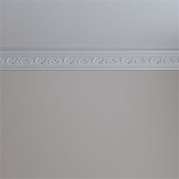 Ekena Millwork - MLD05X02X06SP - Endurathane Springtime Crown Moulding, 5 1/8"H x 2 7/8"P x 6"F x 94 1/2"L, Factory Primed