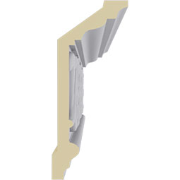 Ekena Millwork - MLD05X02X06KE - Endurathane Kent Crown Moulding, 5 7/8"H x 2 1/2"P x 6 3/8"F x 94 1/2"L, Factory Primed