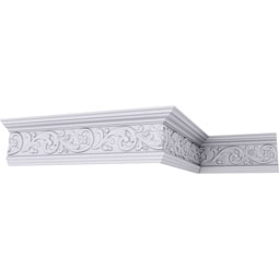 Ekena Millwork - MLD05X02X06KE - Endurathane Kent Crown Moulding, 5 7/8"H x 2 1/2"P x 6 3/8"F x 94 1/2"L, Factory Primed
