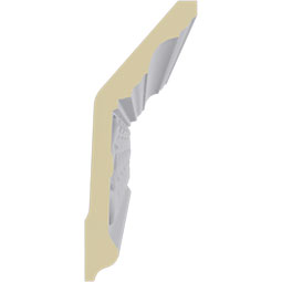 Ekena Millwork - MLD05X02X06FL - Endurathane Floral Crown Moulding, 5 5/8"H x 2 1/4"P x 6"F x 94 1/2"L, Factory Primed
