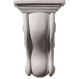 Ekena Millwork - COR06X05X10HO - Endurathane Holmdel Smooth Scroll Corbel, 6 5/8"W x 5 1/4"D x 10"H, Factory Primed
