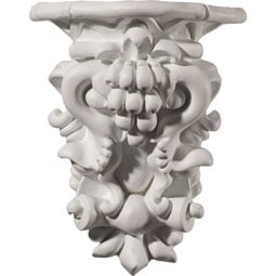 Ekena Millwork - COR06X03X07OL - Endurathane Olive Cluster Corbel, 6 1/8"W x 3 1/8"D x 7 1/2"H, Factory Primed