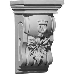 Ekena Millwork - COR06X04X10OA - Endurathane Oak Leaf Corbel, 6 3/4"W x 4 3/8"D x 10 3/4"H, Factory Primed