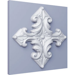 Ekena Millwork - ONL06X06X01ST - Endurathane Star Onlay, 6 1/2"W x 6 1/2"H x 5/8"P, Factory Primed