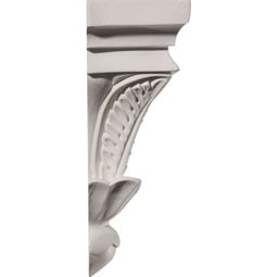 Ekena Millwork - COR07X03X09FL - Endurathane Floral Corbel, 7"W x 3 1/2"D x 9"H, Factory Primed