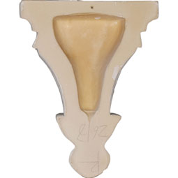 Ekena Millwork - COR07X03X09FL - Endurathane Floral Corbel, 7"W x 3 1/2"D x 9"H, Factory Primed