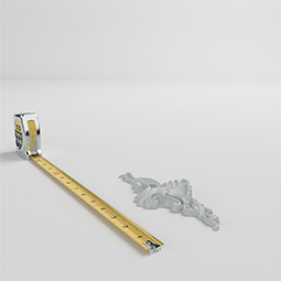 Ekena Millwork - ONL07X03X01AS - Endurathane Ashford Onlay, 7 3/4"W x 3 1/8"H x 3/4"P, Factory Primed