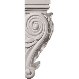 Ekena Millwork - COR07X04X11LF - Endurathane Leaf Corbel, 7 3/4"W x 3 7/8"D x 11"H, Factory Primed