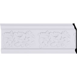 Ekena Millwork - MLD07X02X07VL - Endurathane Valletta Crown Moulding, 7"H x 2 1/4"P x 7 1/4"F x 94 1/2"L, Factory Primed