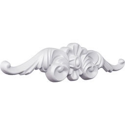 Ekena Millwork - ONL09X02X01CL - Endurathane Finley Onlay, 9 3/8"W x 2 1/8"H x 7/8"P, Factory Primed