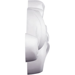 Ekena Millwork - ONL09X02X01CL - Endurathane Finley Onlay, 9 3/8"W x 2 1/8"H x 7/8"P, Factory Primed