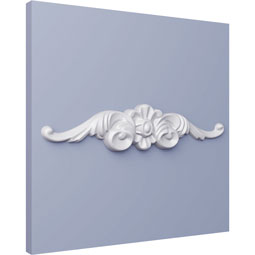 Ekena Millwork - ONL09X02X01CL - Endurathane Finley Onlay, 9 3/8"W x 2 1/8"H x 7/8"P, Factory Primed