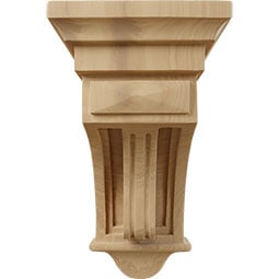  - CORWRA - AmeriCraft Raised Fluting Wood Corbel